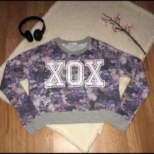 Aeropostale Women’s Floral Crop Sweatshirt